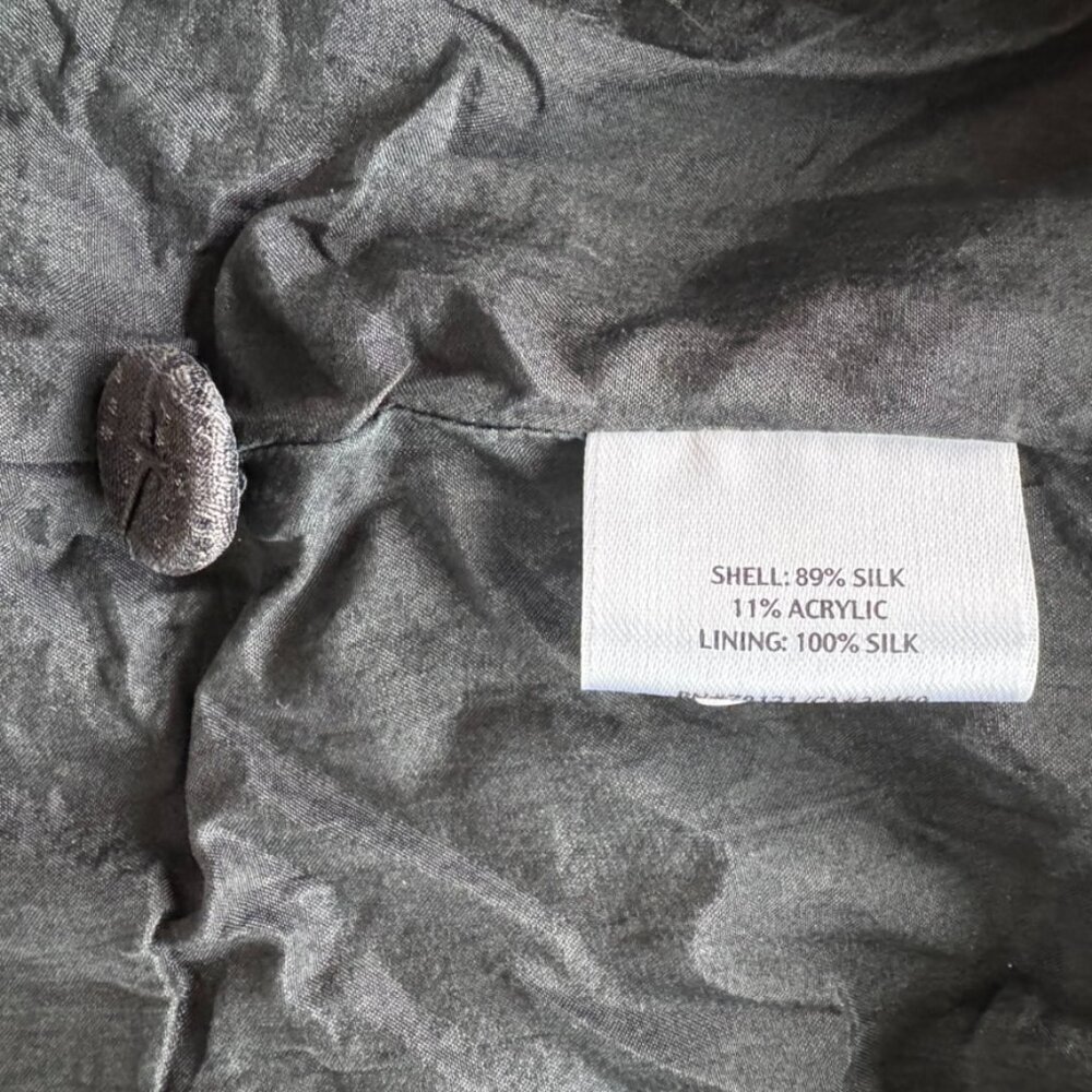Eileen Fisher Eclipse Jacquard Silk Jacket Women's Size Small Artsy Lagenlook - Picture 10 of 12